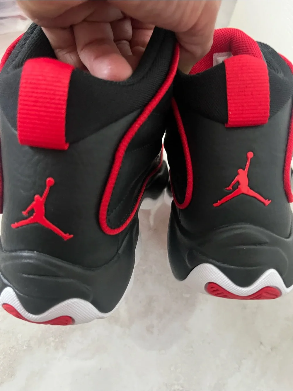Nike Jordan  Pro Strong Black University Red White Sneaker (GS) DC7911-061 Size